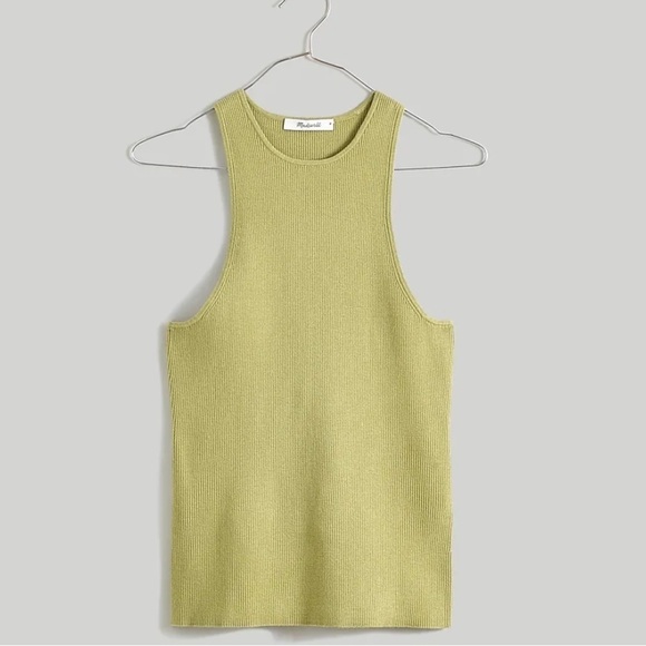 Madewell The Signature Knit Cutaway Sweater Tank artichoke - Picture 1 of 5